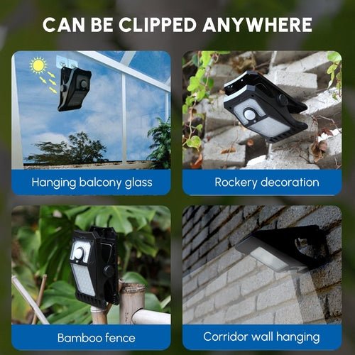 GOUTOOL: (2Pcs) 9W 3.7V Solar Wall Clip Motion LED(45) Lights - GJB PRODUCTS