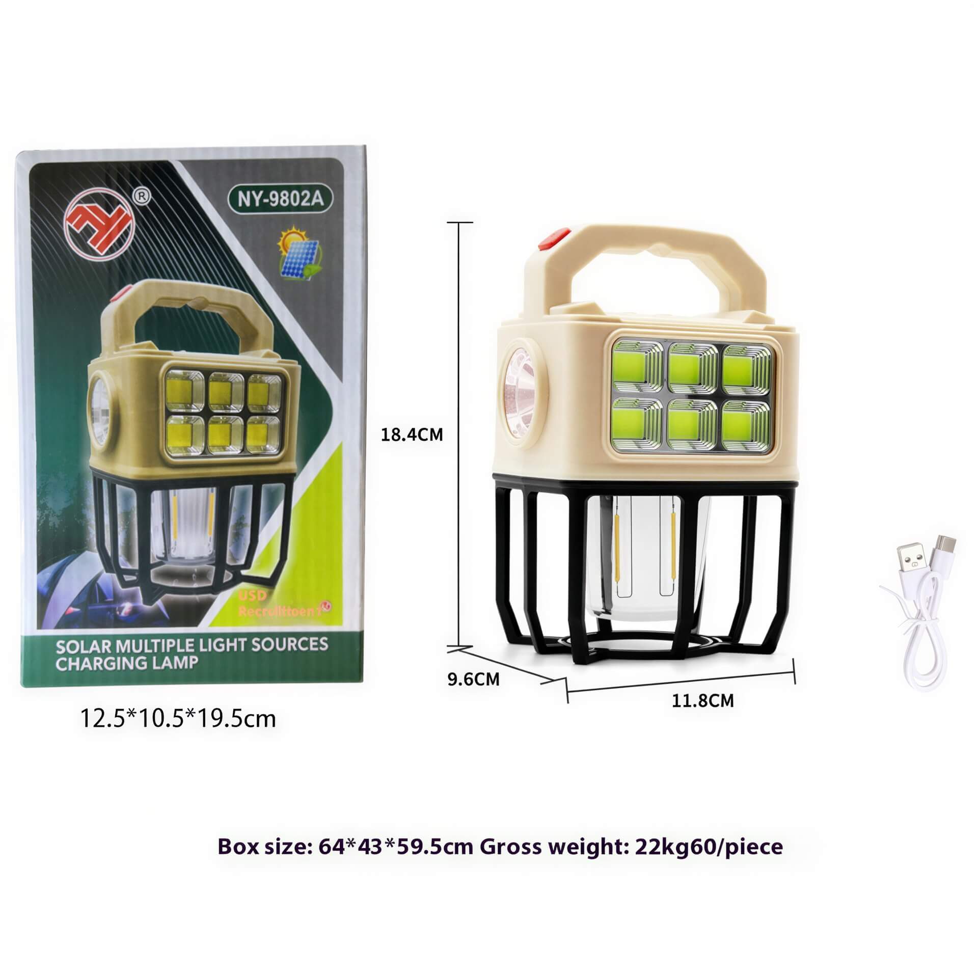 GRAMSTRONG: “Multi - Purpose” Solar Powered Outdoor Camping LED Lamp with Multiple Lighting Modes - GJB PRODUCTS