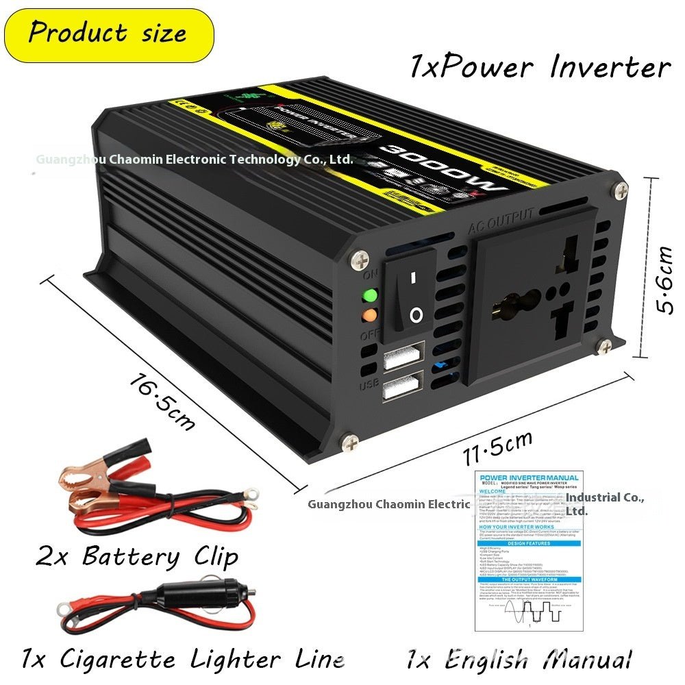 GuangZhou Chadmn: Power Inverter 12V - 110V/220V 3000W Solar Powered High Frequency - GJB PRODUCTS