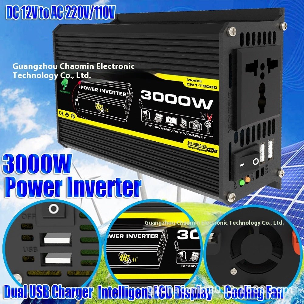 GuangZhou Chadmn: Power Inverter 12V - 110V/220V 3000W Solar Powered High Frequency - GJB PRODUCTS