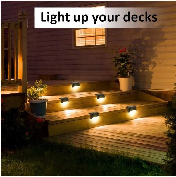 HangMeng: 8Pk Solar 5W 1.2V Outdoor LED Deck Lights for Stairs/Fence - GJB PRODUCTS