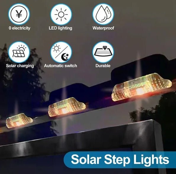 HangMeng: 8Pk Solar 5W 1.2V Outdoor LED Deck Lights for Stairs/Fence - GJB PRODUCTS