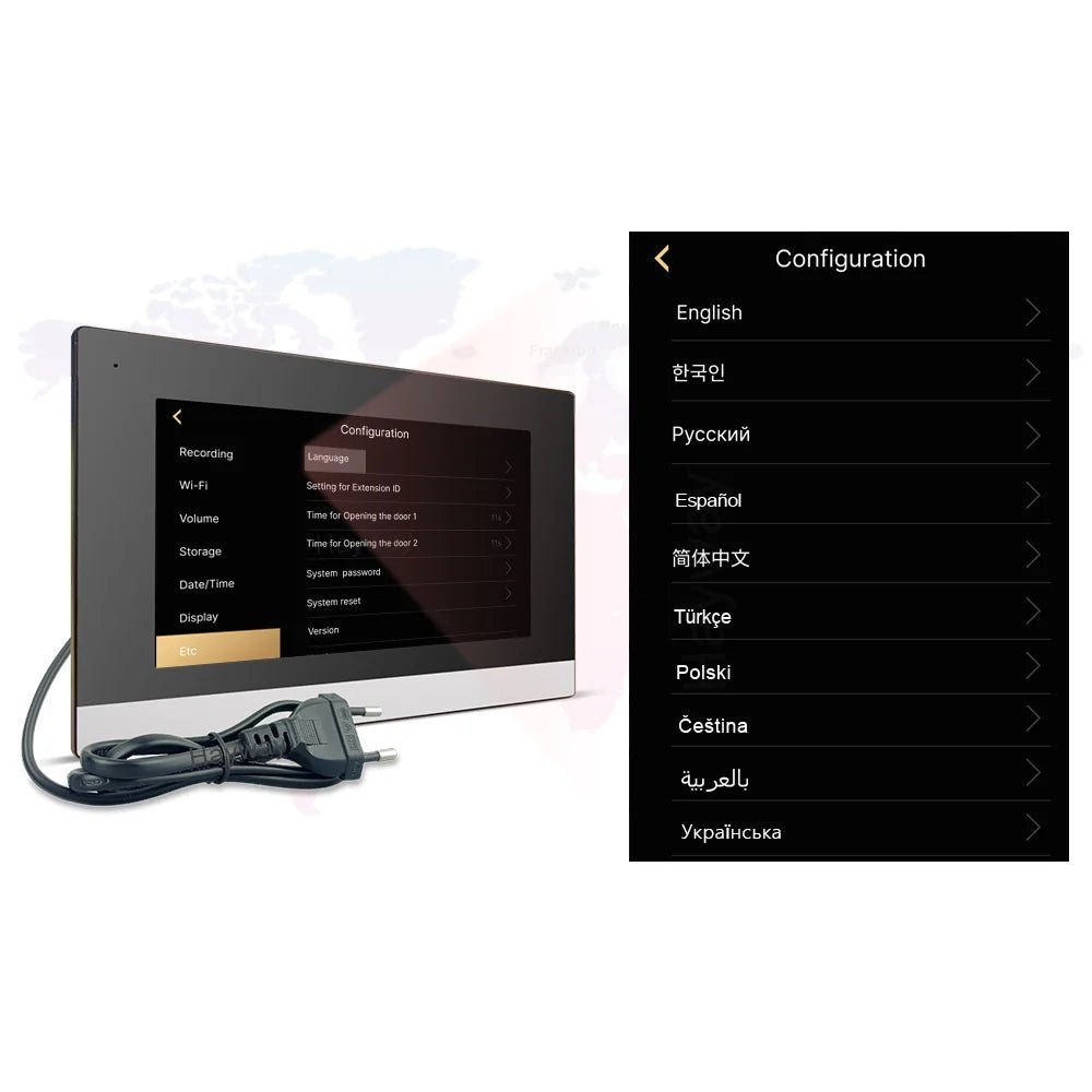 HayWay: Doorbell Motion Detection Camera with 7” AHD Video Monitor System - GJB PRODUCTS