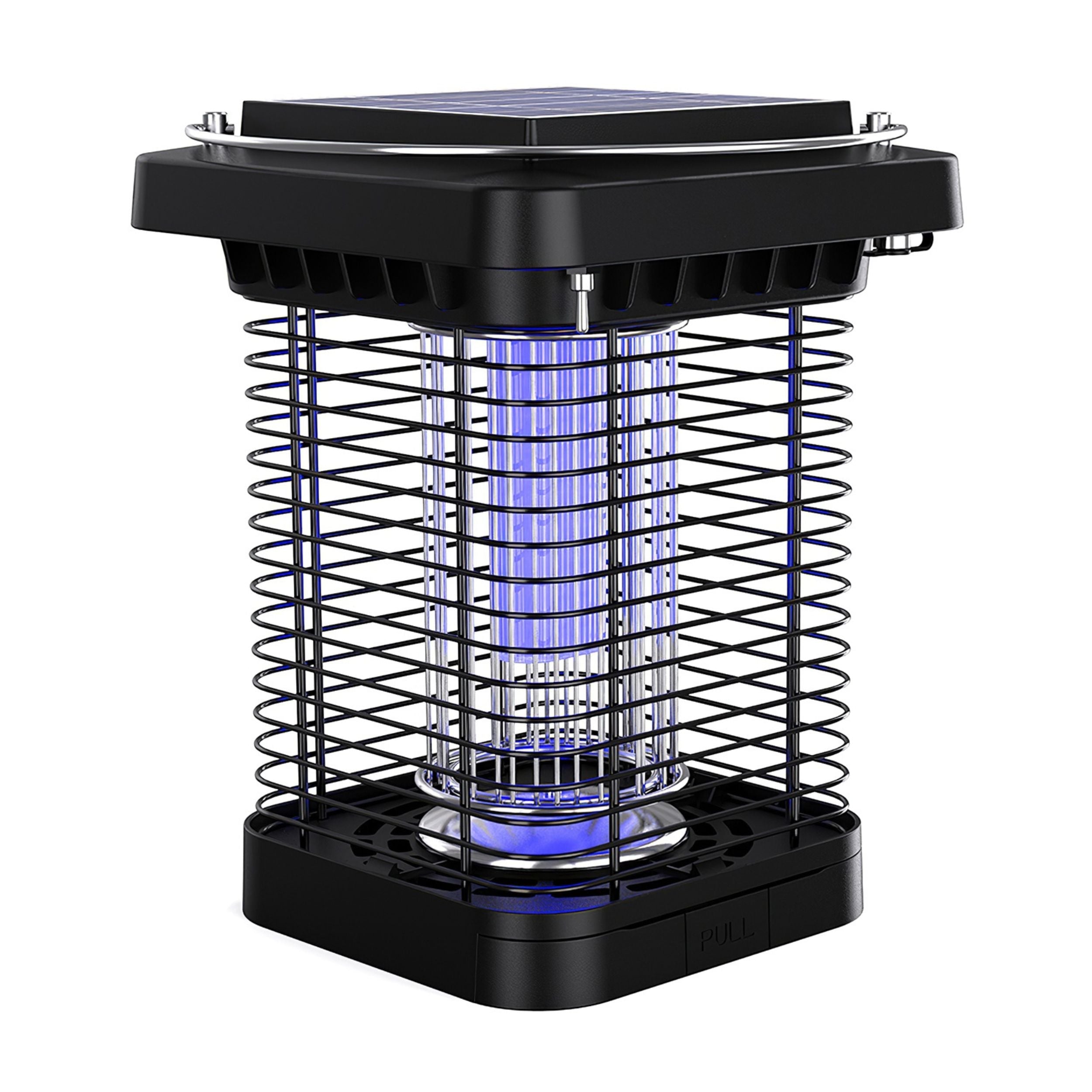 IMounTEX: 1W/1300V Solar or DC Powered Bug Zapper•Powerful• Waterproof•Indoor/Outdoor - 1076Sq.Ft Range, Insect Killer UV Light & White Light - GJB PRODUCTS