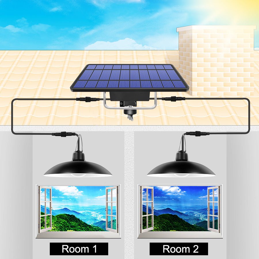 Ironsmith Lighting: 1.6W - 5.5V Solar Powered Hanging 16 - LED Chandelier - GJB PRODUCTS