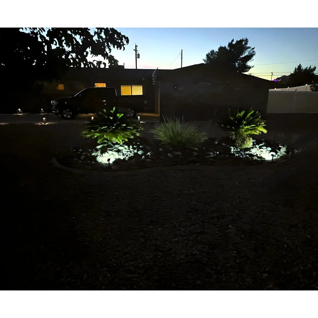 Ironsmith Lighting: 2 - Pack Solar Powered(50LED) Spot Lights with Spike for Wall or Ground Mount & Smart Lighting Control - GJB PRODUCTS