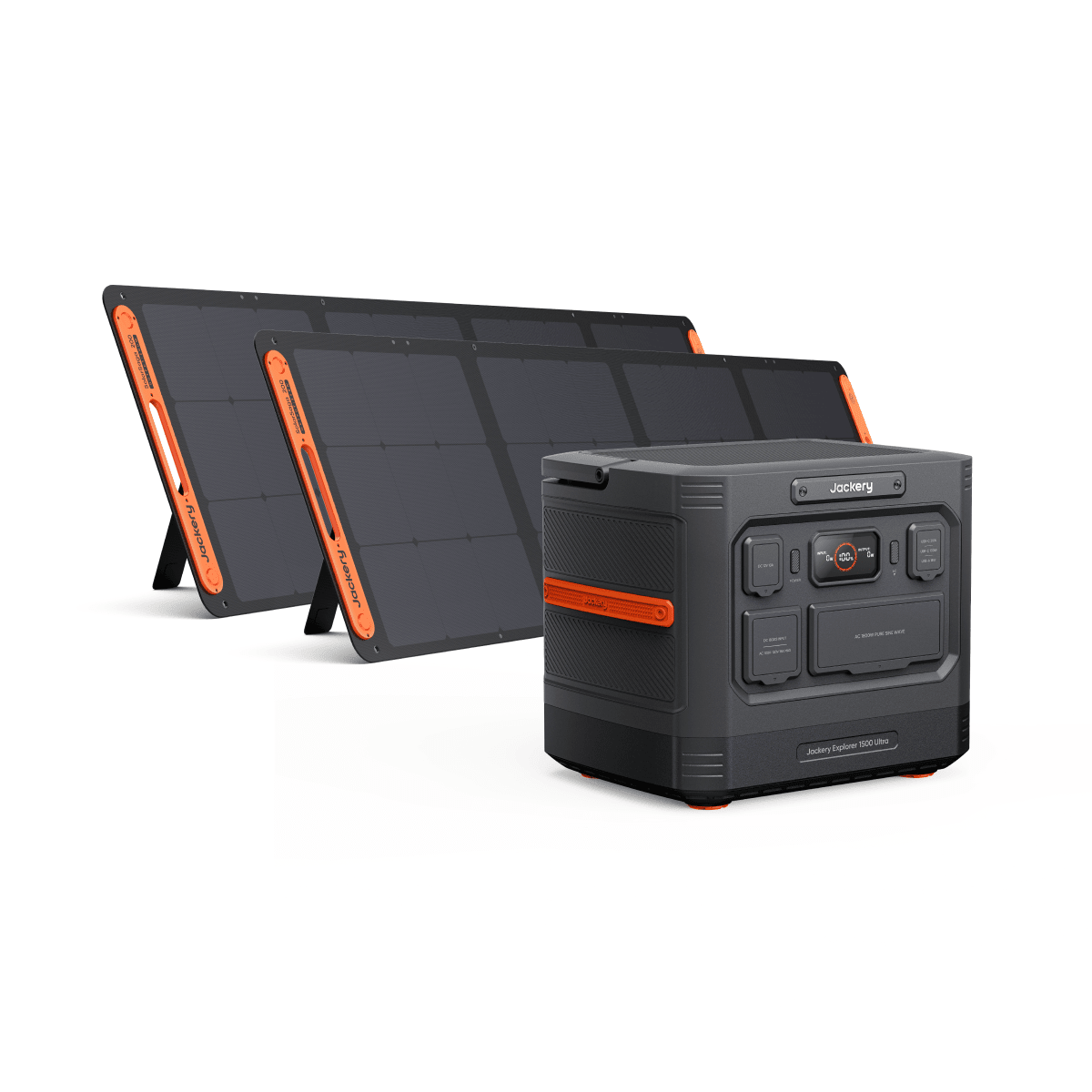 Jackery: Portable Solar Power Station Explorer 1500 Ultra/ 1536Wh - 3600W Peak Output/1800W AC Consistent Output/High - Efficiency Solar Charging/￼Shockproof/Titanium - Alloy Cooling/Bottom Damage Design - GJB PRODUCTS