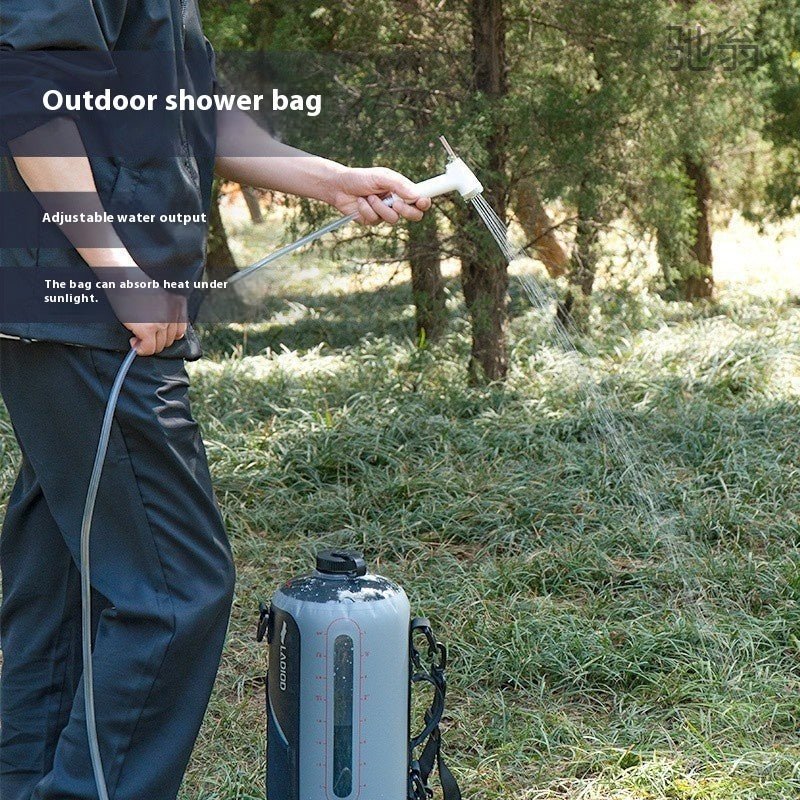 LADIOD Portable 3Gal Solar Outdoor Camping Shower with Foot - Pump & Sprayer - GJB PRODUCTS