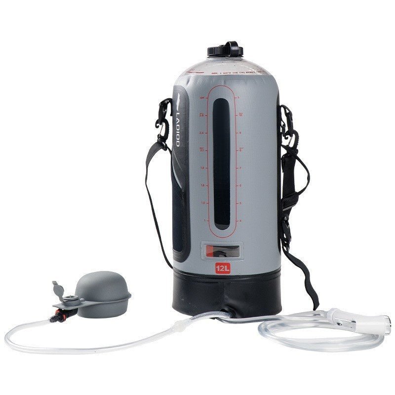 LADIOD Portable 3Gal Solar Outdoor Camping Shower with Foot - Pump & Sprayer - GJB PRODUCTS