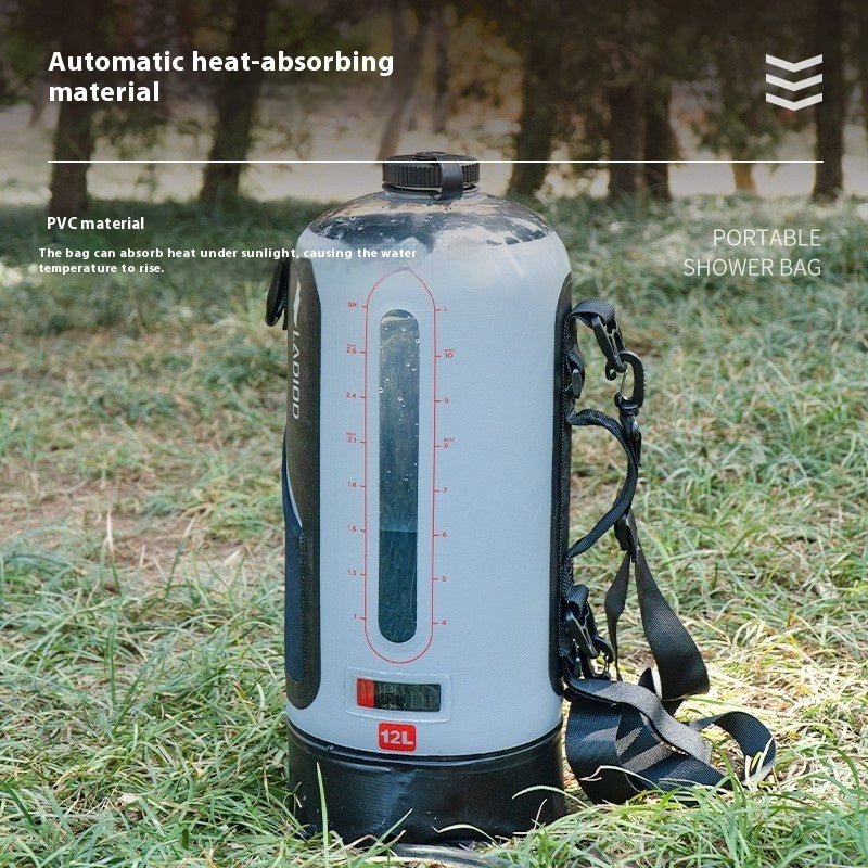 LADIOD Portable 3Gal Solar Outdoor Camping Shower with Foot - Pump & Sprayer - GJB PRODUCTS