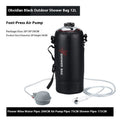 LADIOD Portable 3Gal Solar Outdoor Camping Shower with Foot - Pump & Sprayer - GJB PRODUCTS