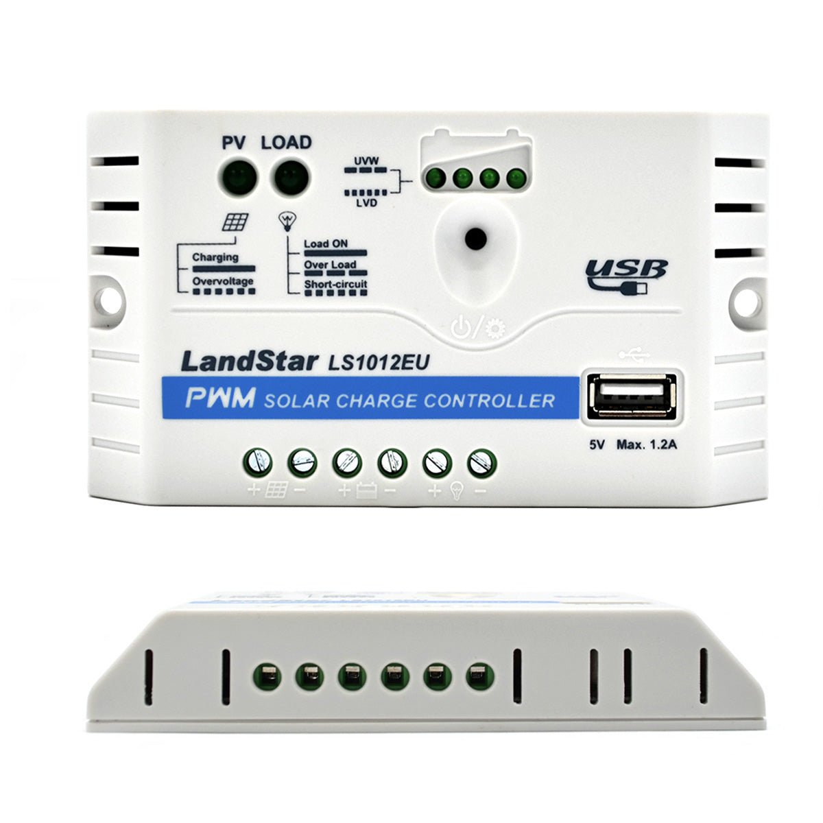 LANDSTAR: 50W 12V Solar Charger Kit with 10A Charge Controller and Clips - GJB PRODUCTS