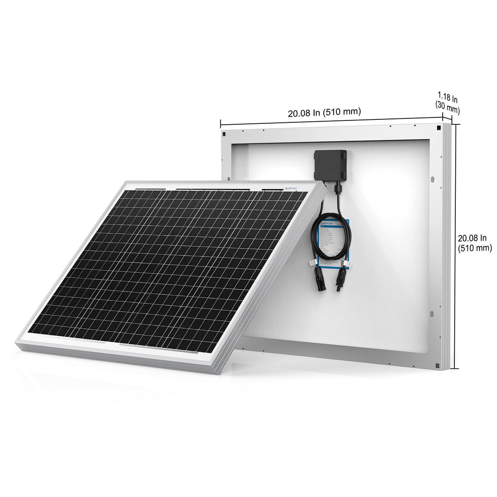 LANDSTAR: 50W 12V Solar Charger Kit with 10A Charge Controller and Clips - GJB PRODUCTS