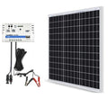 LANDSTAR: 50W 12V Solar Charger Kit with 10A Charge Controller and Clips - GJB PRODUCTS