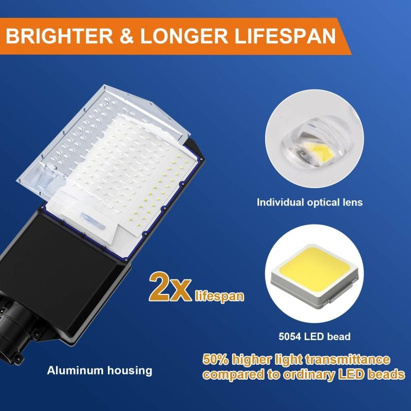 Langy: 1200W Solar Powered (30,000LM) Street Light w/ Motion Detection,Remote Control and Pole(16ft - 20ft) - GJB PRODUCTS