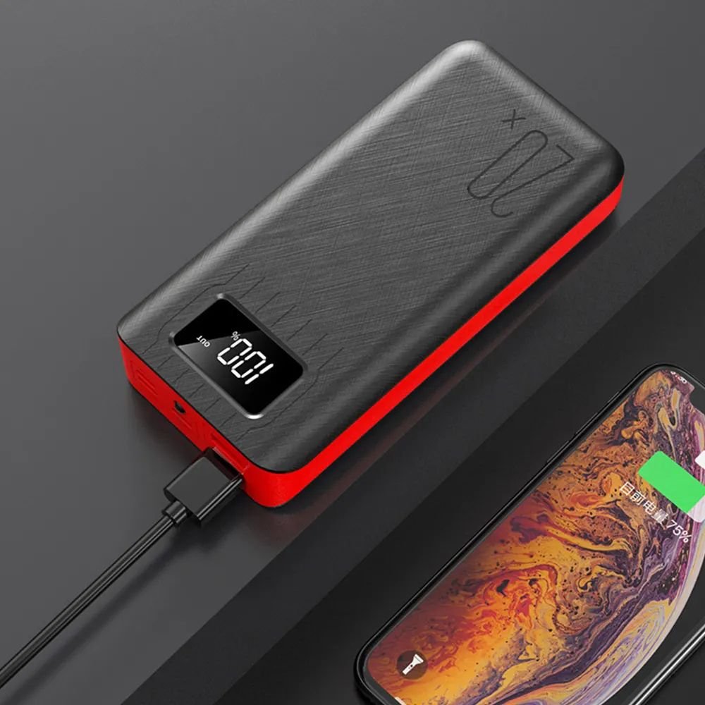 20,000mAh External Battery Power Bank with Dual USB Built-in LED Flashlight by DC-THE CEO