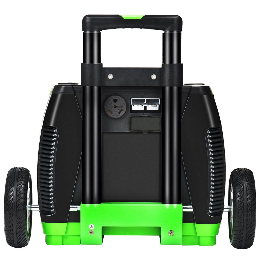 Nature's Generator Elite: Portable Hight Capacity Solar/Wind/AC Flexible Fast Charging Options for Home or Office - Grid use Plus Heavy Duty Carrying Cart - GJB PRODUCTS