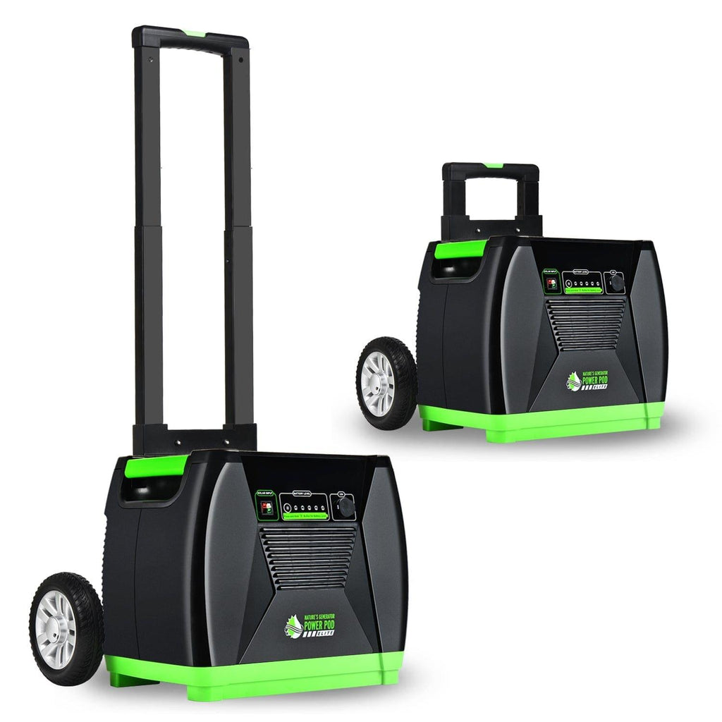 Nature's Generator Elite: Portable Hight Capacity Solar/Wind/AC Flexible Fast Charging Options for Home or Office - Grid use Plus Heavy Duty Carrying Cart - GJB PRODUCTS