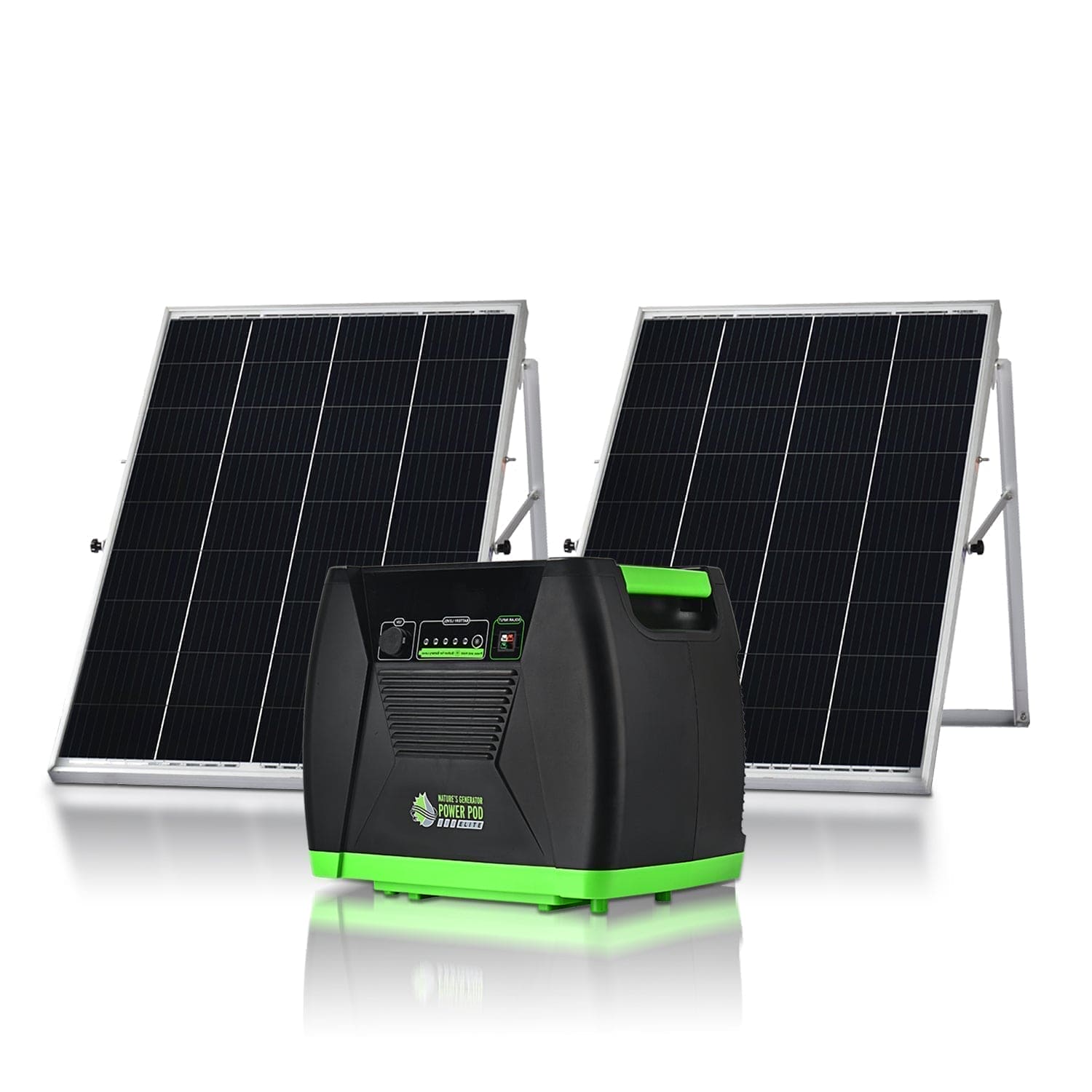 Nature's Generator: Elite Power Pod•300W Solar Charging & 1500W Wind Charging Capability•LED Monitoring - GJB PRODUCTS