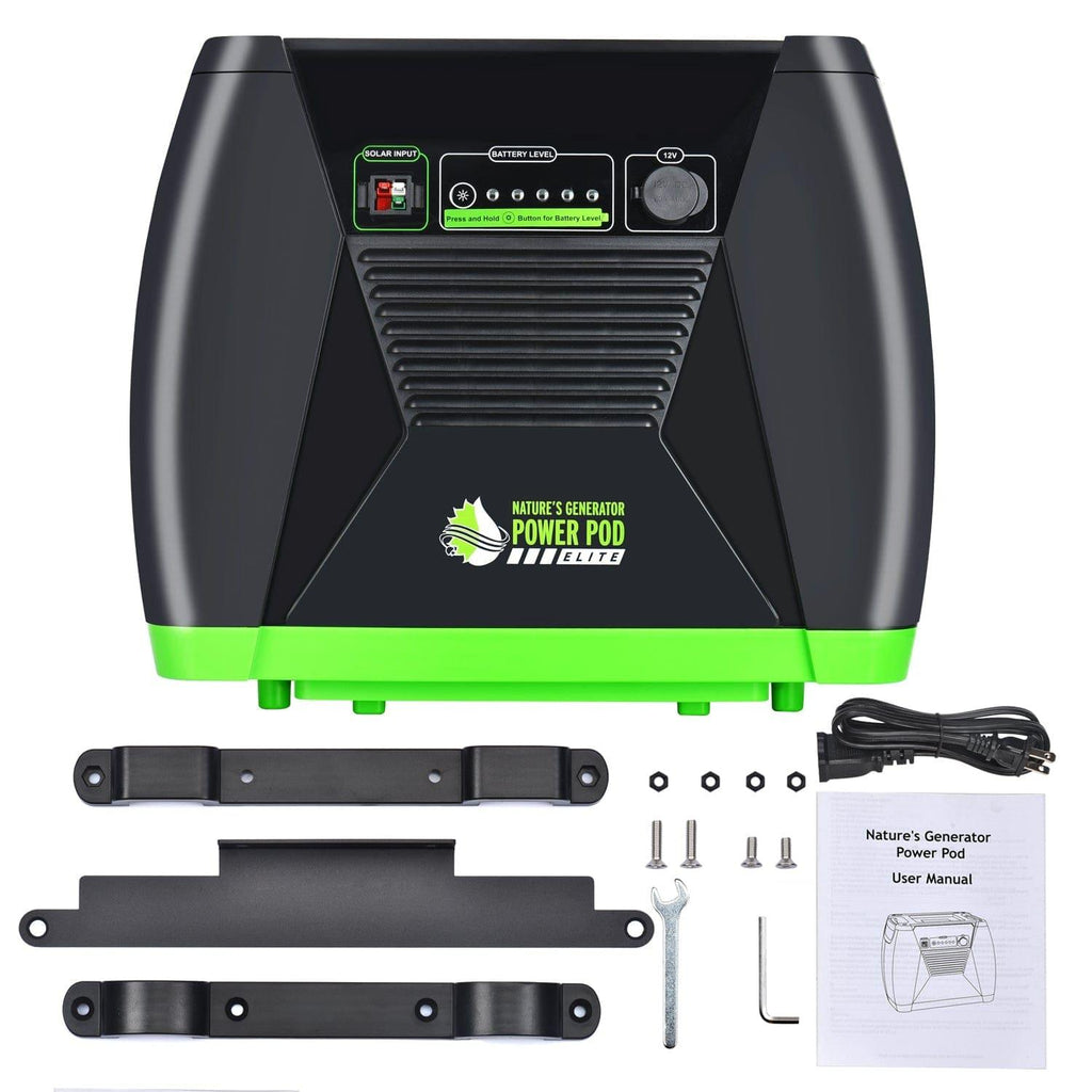 Nature's Generator: Elite Power Pod•300W Solar Charging & 1500W Wind Charging Capability•LED Monitoring - GJB PRODUCTS
