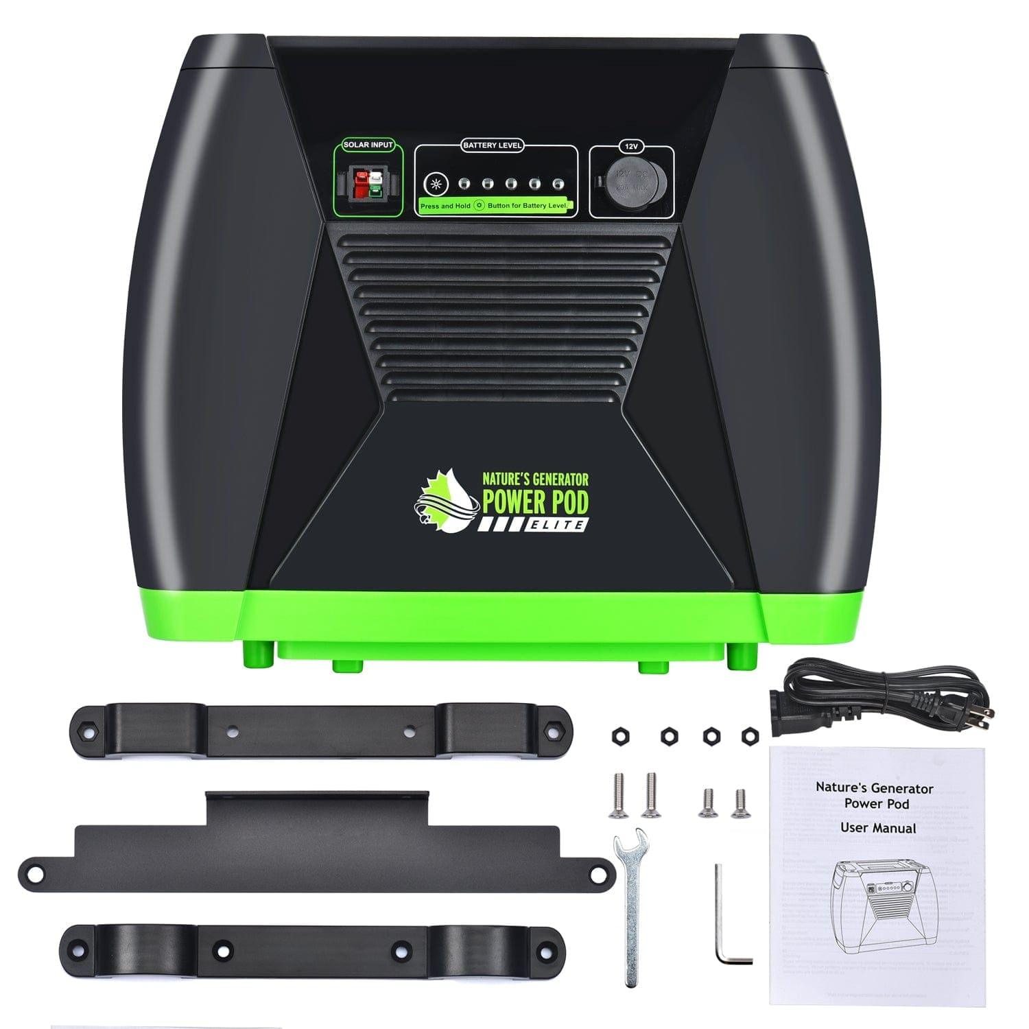 Nature's Generator: Elite Power Pod•300W Solar Charging & 1500W Wind Charging Capability•LED Monitoring - GJB PRODUCTS