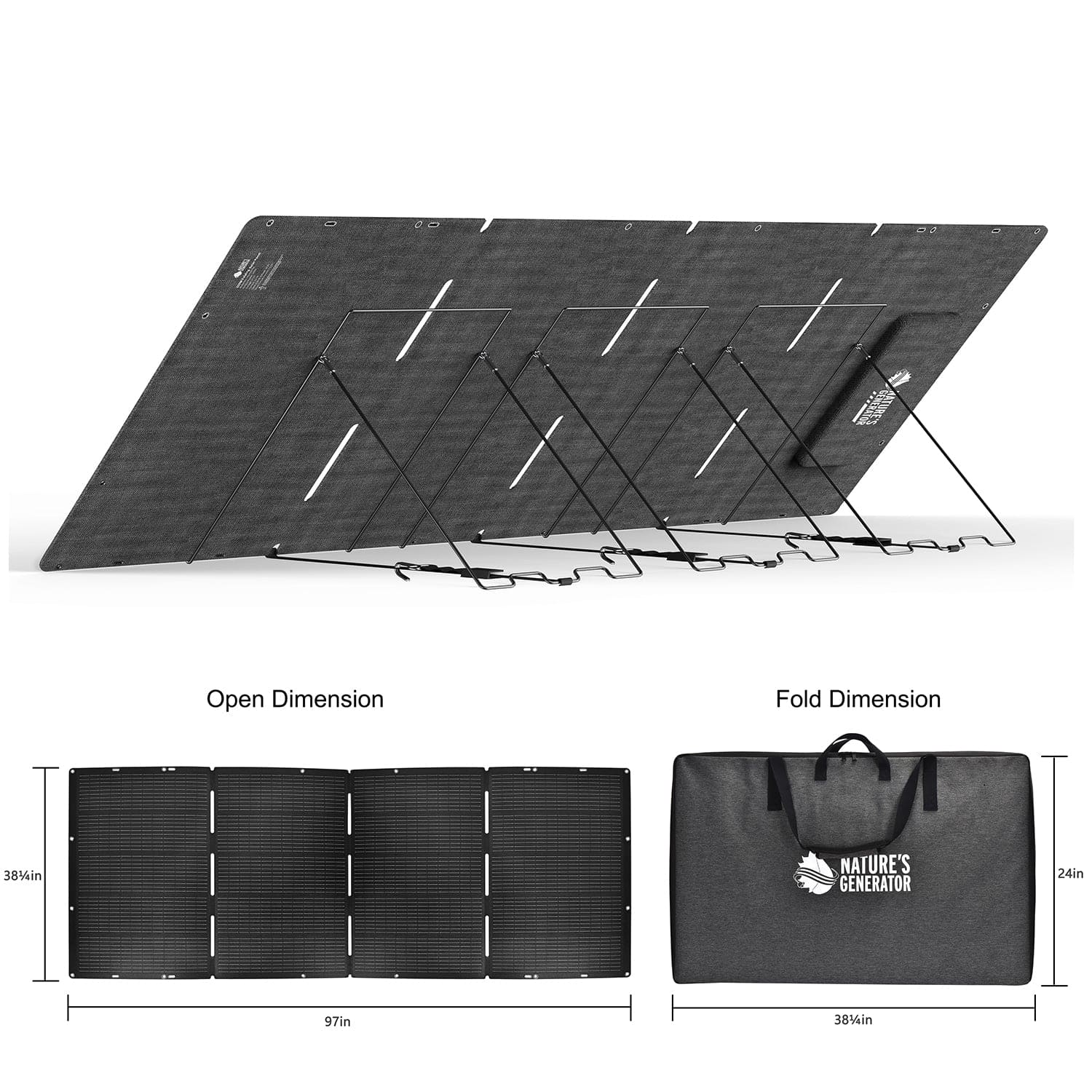 Nature's Generator Lithium 6000 with Solar Panel - GJB PRODUCTS