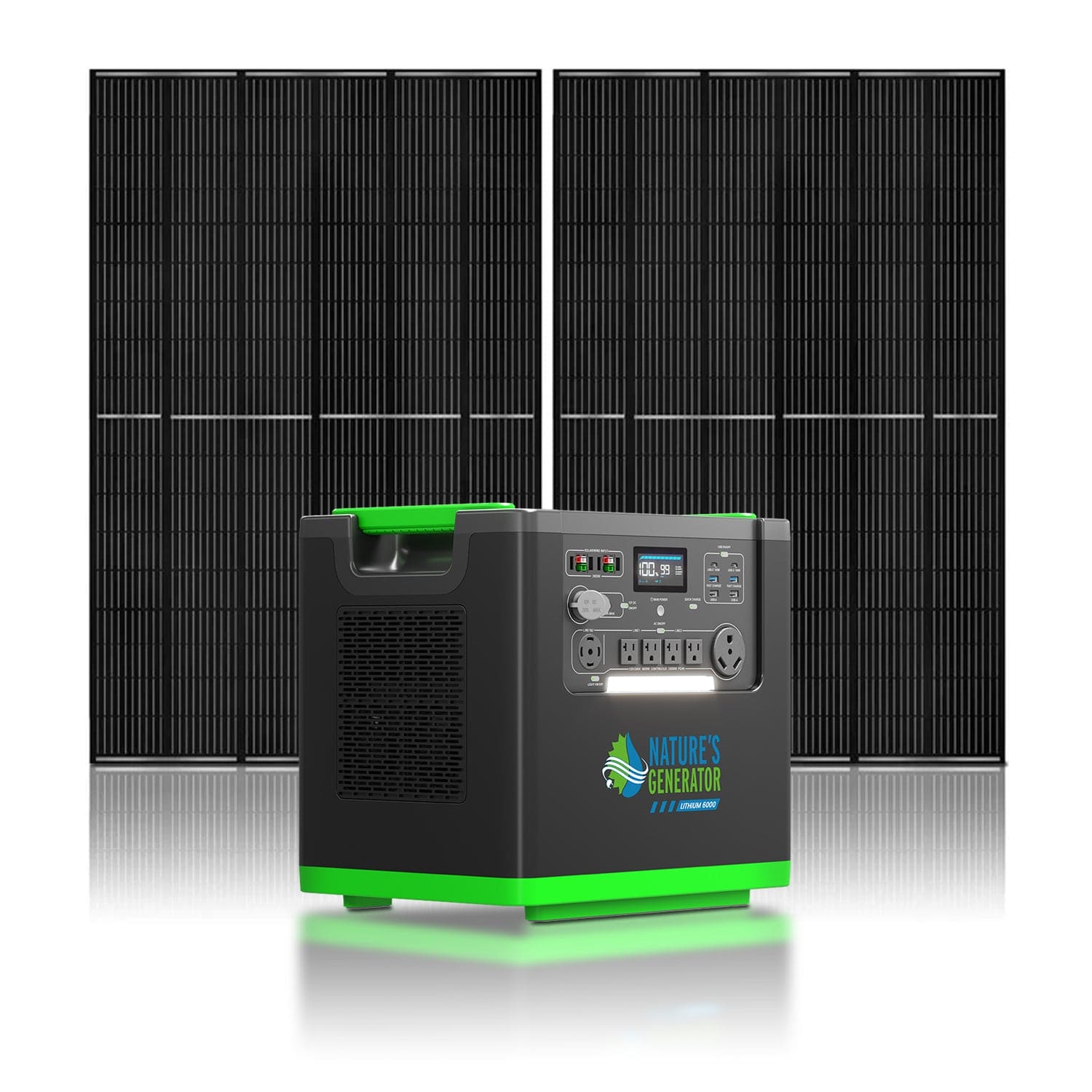 Nature's Generator Lithium 6000 with Solar Panel - GJB PRODUCTS