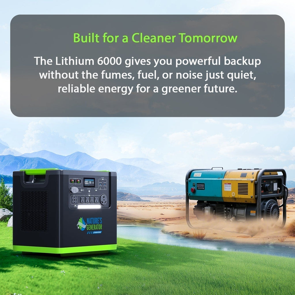 Nature's Generator Lithium 6000 with Solar Panel - GJB PRODUCTS