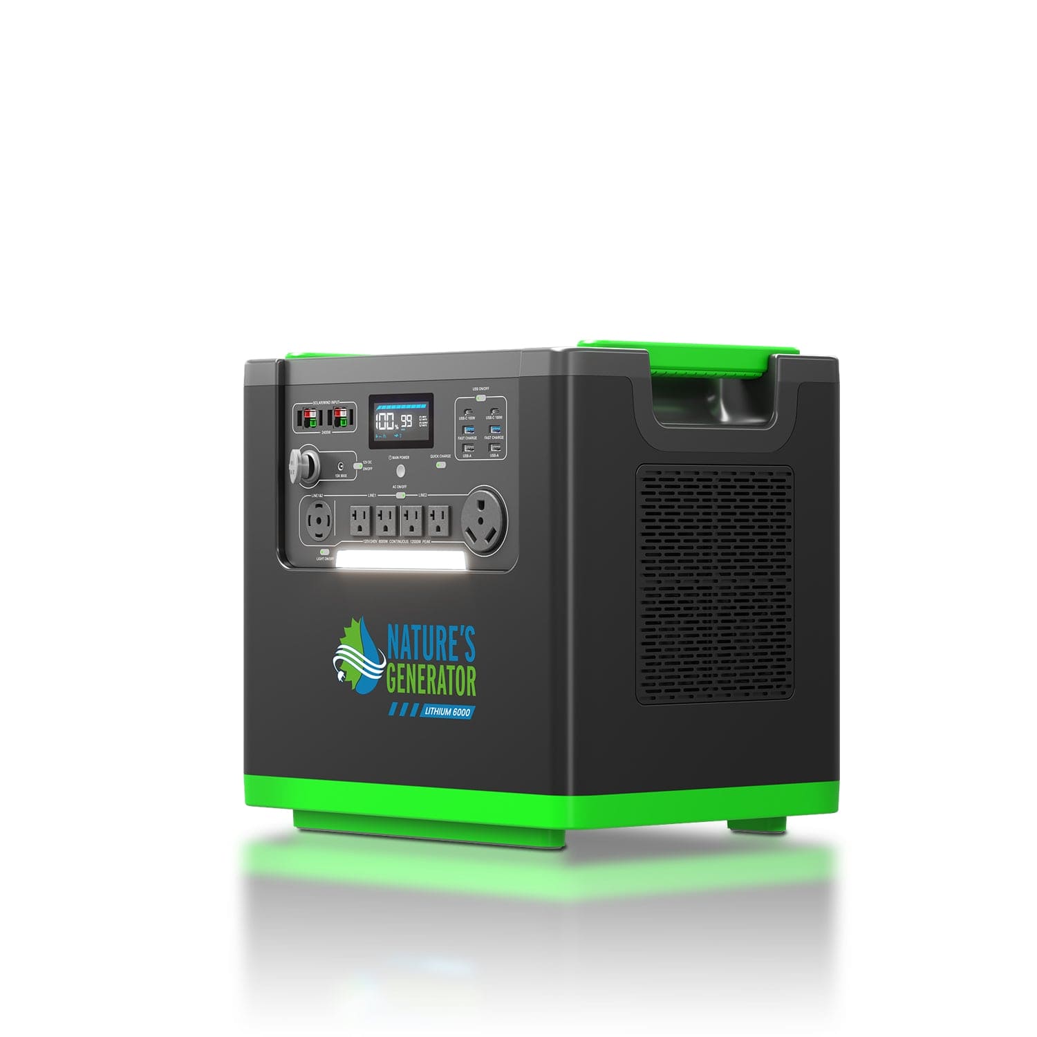 Nature's Generator Lithium 6000 with Solar Panel - GJB PRODUCTS