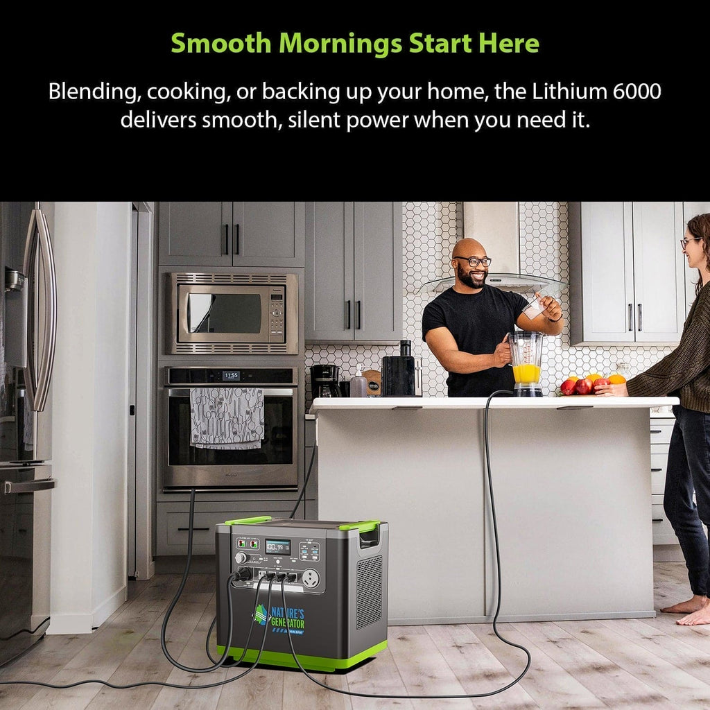Nature's Generator Lithium 6000 with Solar Panel - GJB PRODUCTS