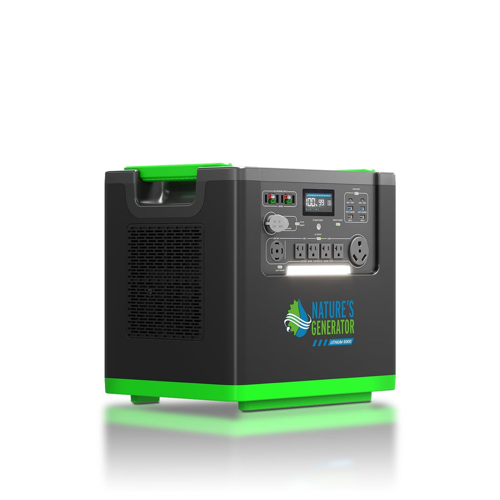 Nature's Generator Lithium 6000 with Solar Panel - GJB PRODUCTS