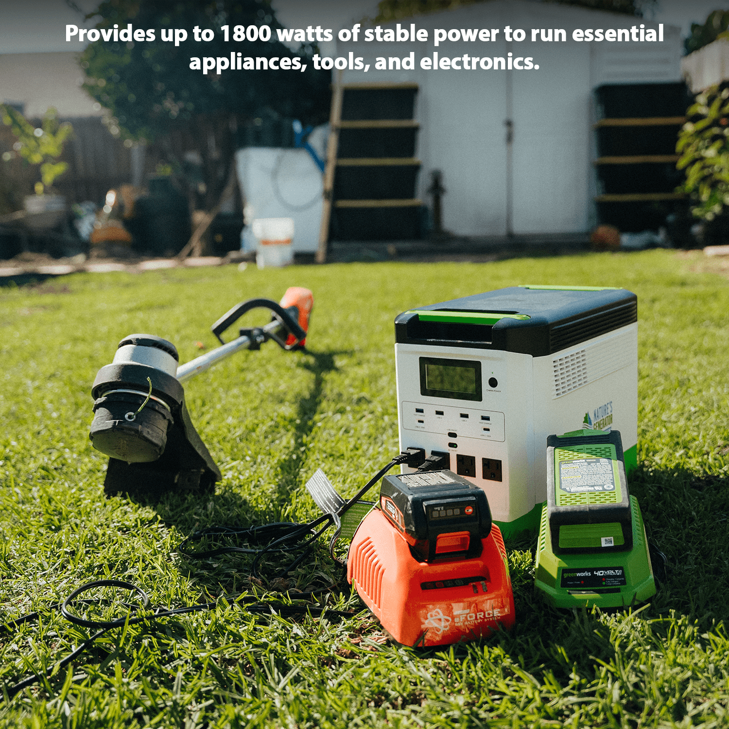 Nature’s Generator: Portable High Capacity Lithium 1800W Solar Generator Bundle - Flexible and Fast Charging Options•Smart,Quiet and Compact for Home or Off - Grid use - GJB PRODUCTS