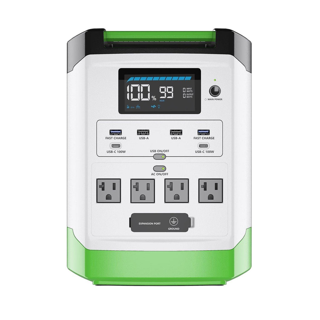 Nature’s Generator: Portable High Capacity Lithium 1800W Solar Generator Bundle - Flexible and Fast Charging Options•Smart,Quiet and Compact for Home or Off - Grid use - GJB PRODUCTS