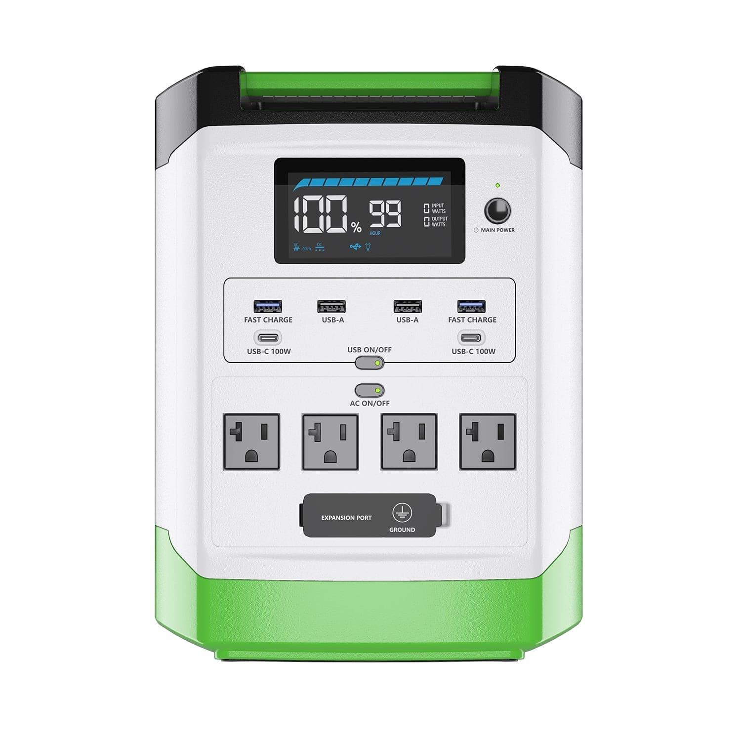 Nature’s Generator: Portable High Capacity Lithium 1800W Solar Generator Bundle - Flexible and Fast Charging Options•Smart,Quiet and Compact for Home or Off - Grid use - GJB PRODUCTS