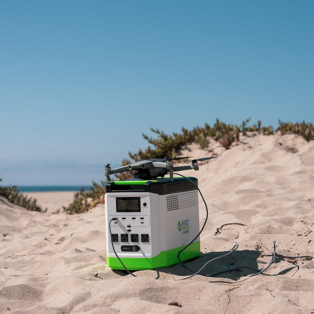 Nature’s Generator: Portable High Capacity Lithium 1800W Solar Powered and Wind - Turbine Generator Bundle•Flexible & Fast Charging Options• Smart,Quiet and Compact for For Home or Off - Grid Use - GJB PRODUCTS