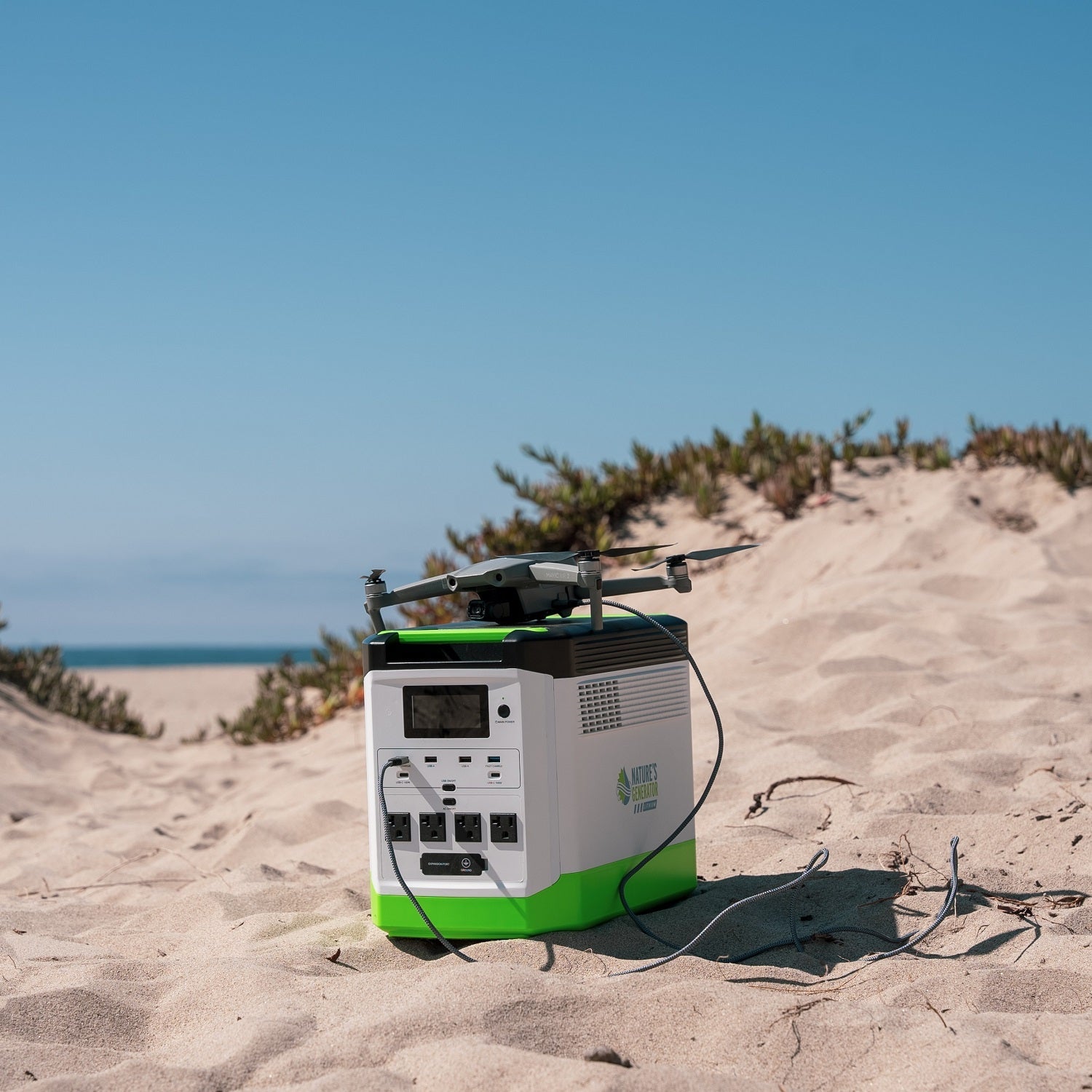 Nature’s Generator: Portable High Capacity Lithium 1800W Solar Powered and Wind - Turbine Generator Bundle•Flexible & Fast Charging Options• Smart,Quiet and Compact for For Home or Off - Grid Use - GJB PRODUCTS