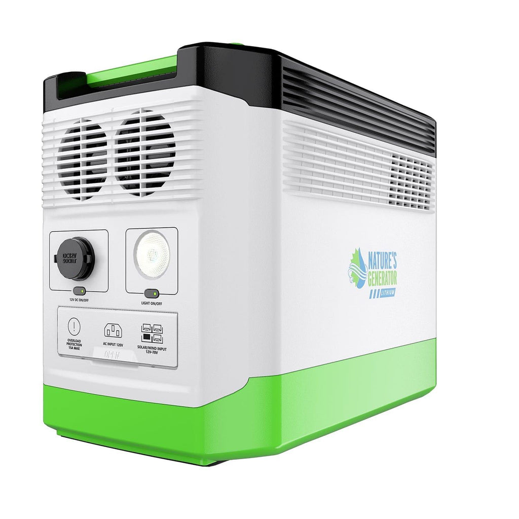 Nature’s Generator: Portable High Capacity Lithium 1800W Solar Powered and Wind - Turbine Generator Bundle•Flexible & Fast Charging Options• Smart,Quiet and Compact for For Home or Off - Grid Use - GJB PRODUCTS