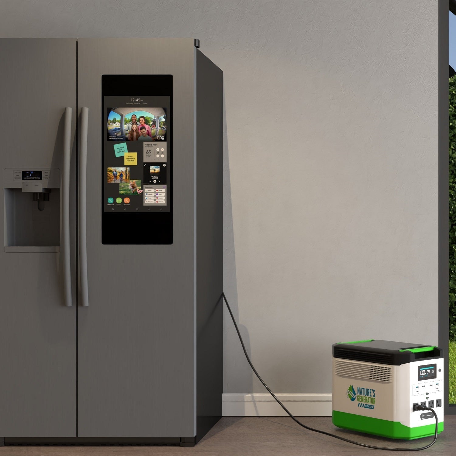 Nature’s Generator: Portable High Capacity Lithium 1800W Solar Powered and Wind - Turbine Generator Bundle•Flexible & Fast Charging Options• Smart,Quiet and Compact for For Home or Off - Grid Use - GJB PRODUCTS