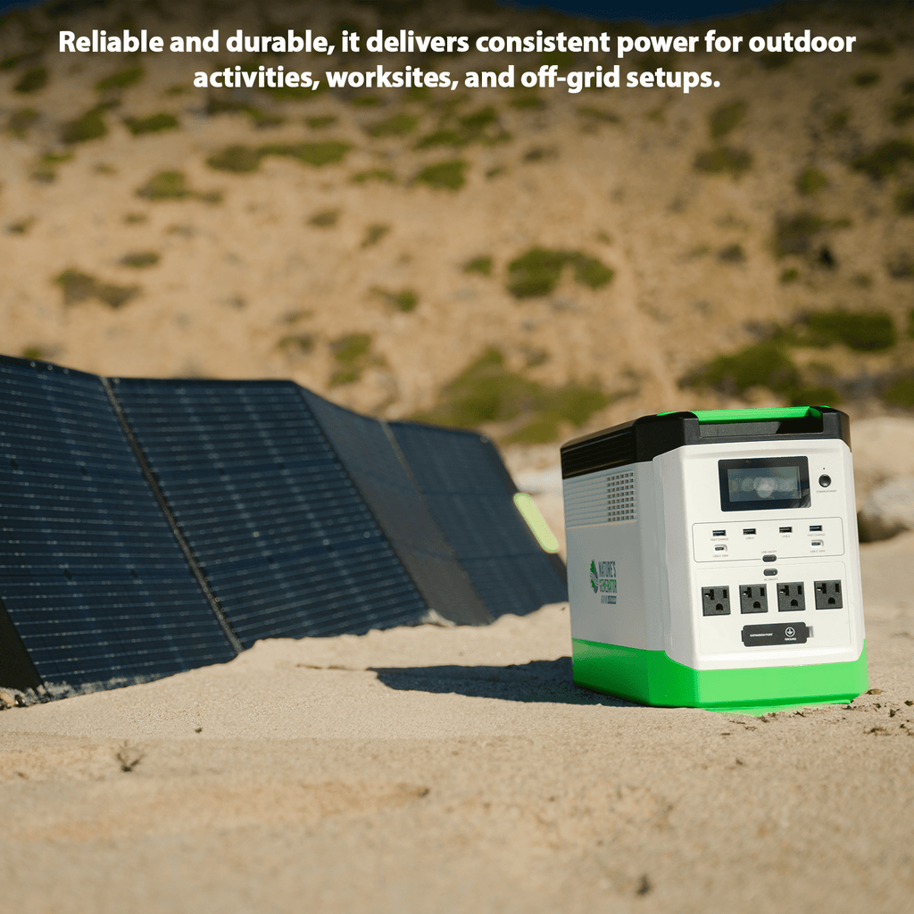 Nature’s Generator: Portable High Capacity Lithium 1800W Solar Powered and Wind - Turbine Generator Bundle•Flexible & Fast Charging Options• Smart,Quiet and Compact for For Home or Off - Grid Use - GJB PRODUCTS