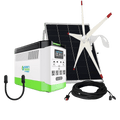 Nature’s Generator: Portable High Capacity Lithium 1800W Solar Powered and Wind - Turbine Generator Bundle•Flexible & Fast Charging Options• Smart,Quiet and Compact for For Home or Off - Grid Use - GJB PRODUCTS