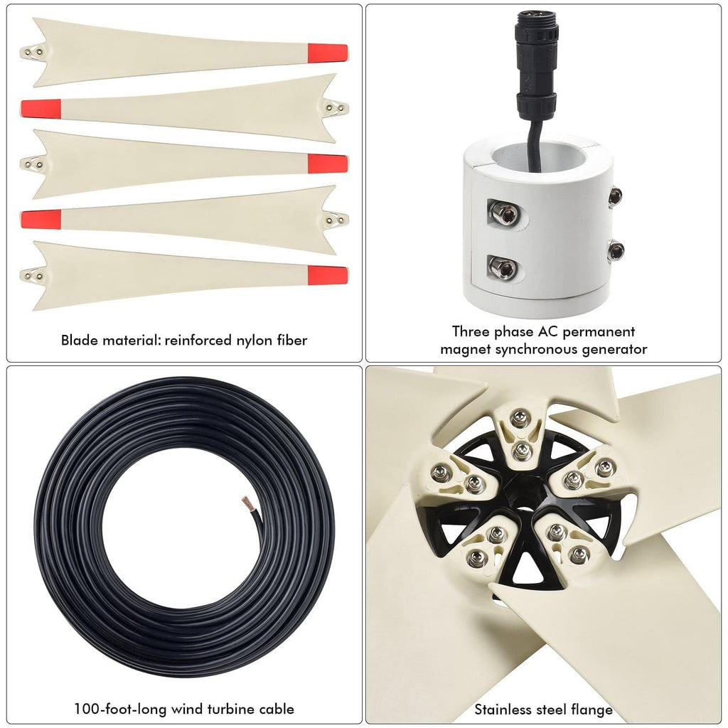 Nature’s Generator: Portable High Capacity Lithium 1800W Solar Powered and Wind - Turbine Generator Bundle•Flexible & Fast Charging Options• Smart,Quiet and Compact for For Home or Off - Grid Use - GJB PRODUCTS