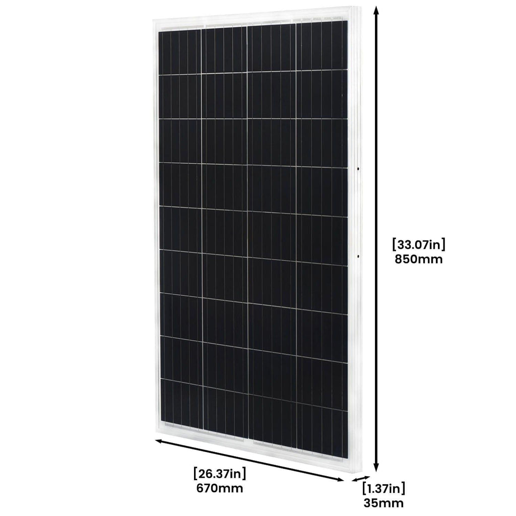 Nature’s Generators: 100W Mono - crystalline Rigid Adjustable Solar Panels 33”x26”/50’ Solar Panel Cable/KickStand - GJB PRODUCTS