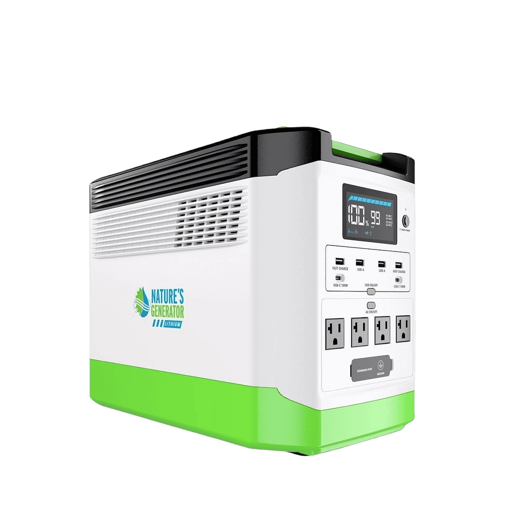 Nature’s Generators: High Capacity Expandable Lithium 1800W Power Station•Smart - Quiet - Compact•Multiple Charging Options•Home or Off - Grid Use - GJB PRODUCTS