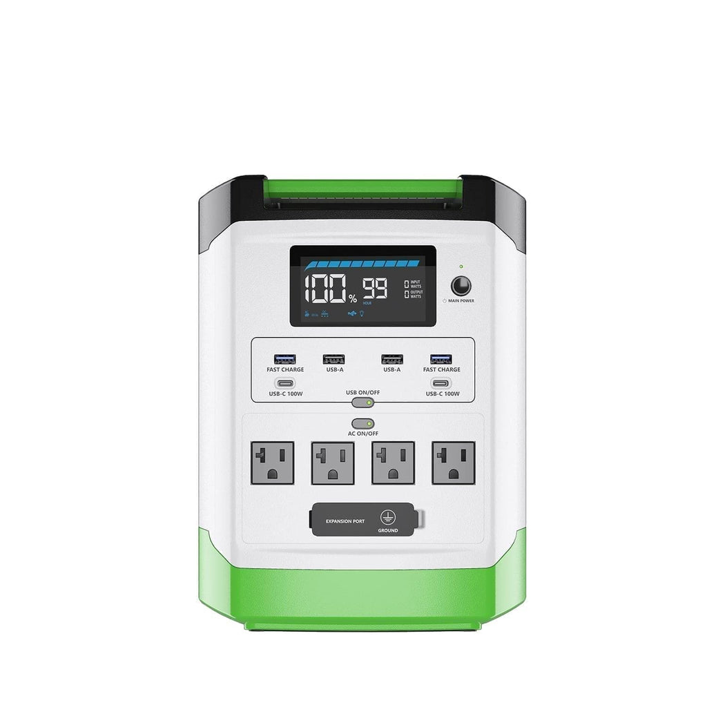 Nature’s Generators: High Capacity Expandable Lithium 1800W Power Station•Smart - Quiet - Compact•Multiple Charging Options•Home or Off - Grid Use - GJB PRODUCTS
