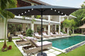 Outsunny: 10ft Rectangular Solar Powered Outdoor Umbrella with 26 LED Lights Adjustable Tilt and Crank Handle: - GJB PRODUCTS