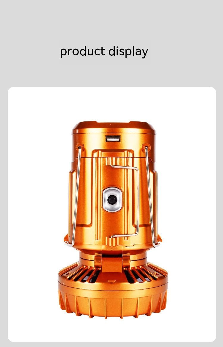 Paweinuo: Portable/Adjustable Outdoor 3 - Light Mode Solar LED lantern 99/199Lm W/ Fan - GJB PRODUCTS