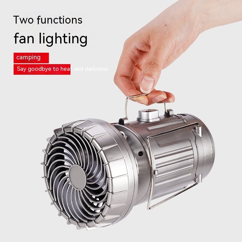 Paweinuo: Portable/Adjustable Outdoor 3 - Light Mode Solar LED lantern 99/199Lm W/ Fan - GJB PRODUCTS