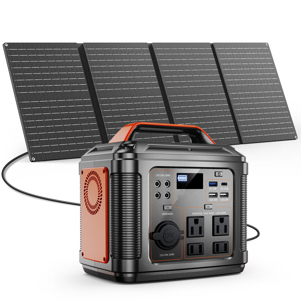 Powerbank 300w Portable Solar Power Station With 60w Solar Panel For Camping•Generator 296Wh 80000mAh Lithium Battery - GJB PRODUCTS
