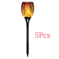 R&D IkeeRuic :5pcs 110 - 120V Solar Powered Garden Torch/Flame Lights - GJB PRODUCTS