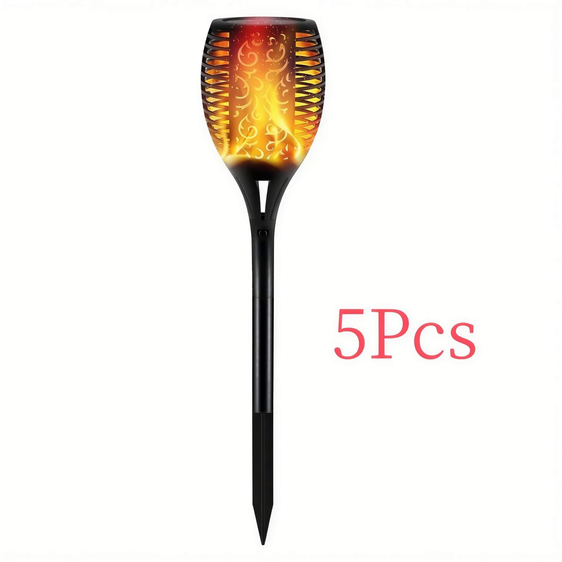 R&D IkeeRuic :5pcs 110 - 120V Solar Powered Garden Torch/Flame Lights - GJB PRODUCTS